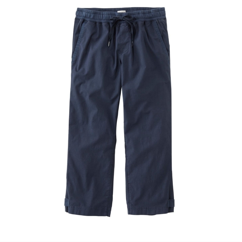 L.L. BEAN WOMENS NYLON OUTDOOR PULL ON CAPRI TECHNICAL PANTS SMALL OVERSIZED